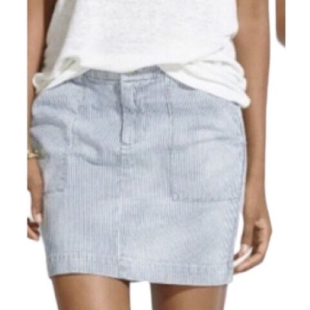 Madewell railroad stripes mini skirt with pockets